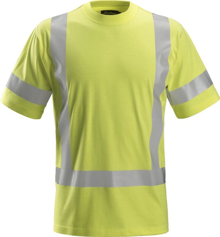 Snickers 2562 ProtecWork T-shirt met Korte Mouwen High-Vis Klasse 3 - High Vis Geel