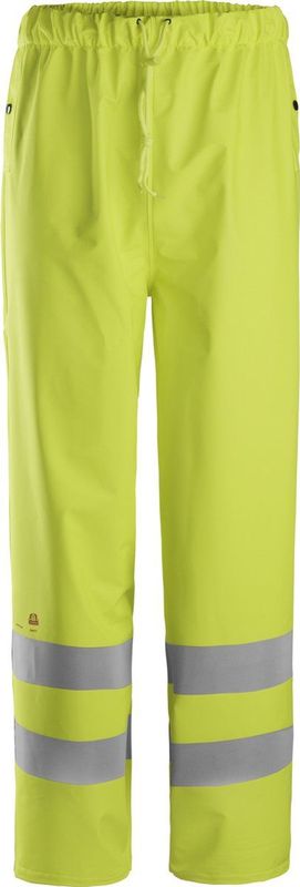Snickers 8267 ProtecWork Regenbroek PU High-Vis Klasse 2 High-Vis Geel maat XS