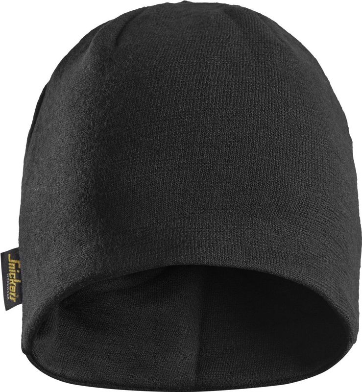 Snickers 9075 ProtecWork Wollen Muts Zwart maat M
