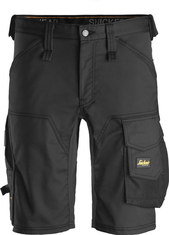 Snickers Workwear Snickers 6143 Korte Werkbroek Stretch AllroundWork Zwart
