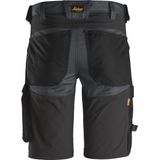 Snickers Workwear Snickers 6143 Korte Werkbroek Stretch AllroundWork Staalgrijs/Zwart