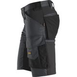 Snickers Workwear Snickers 6143 Korte Werkbroek Stretch AllroundWork Staalgrijs/Zwart