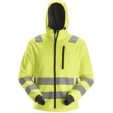 Snickers 8039 AllroundWork, High-Vis Hoodie met rits Klasse - High Vis Geel