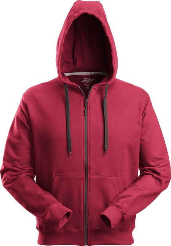 Snickers 2801 Classic Zip Hoodie - Chili Rood