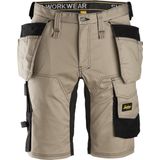 Snickers Korte Broek AllroundWork Stretch Holsterzakken 6141 - Mannen - Khaki/Zwart