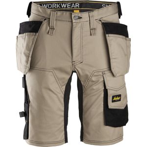 Snickers Korte Broek AllroundWork Stretch Holsterzakken 6141 - Mannen - Khaki/Zwart
