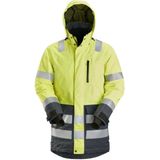 Snickers 1830 AllroundWork High-Vis Waterproof Parka KL 3 High-Vis Geel/Staalgrijs maat XS