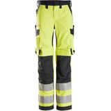Snickers 6760 ProtecWork, High-Vis KL 2, Damesbroek - High-Vis Geel/Donker blauw - 18
