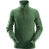 Snickers 2905 ½ Zip Wollen Sweater Bosgroen maat XL
