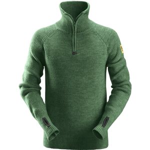 Snickers 2905 ½ Zip Wollen Sweater Bosgroen maat XL