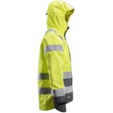 Snickers 1330 AllroundWork High-Vis Waterproof Shell Jack Klasse 3 High-Vis Geel/Marineblauw maat XS