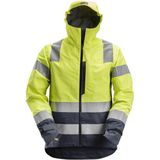 Snickers 1330 AllroundWork High-Vis Waterproof Shell Jack Klasse 3 High-Vis Geel/Marineblauw maat XS