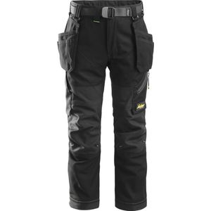 Snickers 7505 FlexiWork, Junior Broek - Zwart/Zwart - 146