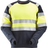 Snickers 2869 ProtecWork, Sweatshirt, High-Vis Klasse 1 - Donker blauw/High-Vis geel