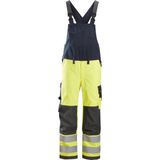 Snickers 6060 ProtecWork, Bib & Brace, High-Vis Klasse 2 - High-Vis Geel/Donker blauw
