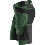 Snickers 6141 AllroundWork, Stretch Korte Broek met Holsterzakken - Bosgroen/Zwart