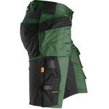 Snickers 6141 AllroundWork, Stretch Korte Broek met Holsterzakken - Bosgroen/Zwart