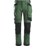 Snickers 6241 AllroundWork, Stretch Werkbroek met Holsterzakken - Bosgroen/Zwart