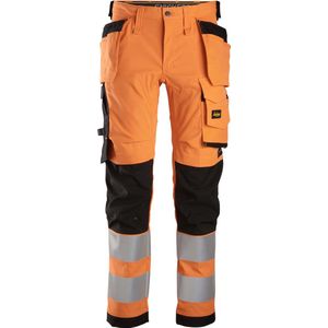 Snickers 6243 Allround, High-Vis Stretch Werkbroek met Holsterzakken KL2 - High/Vis Oranje/Zwart