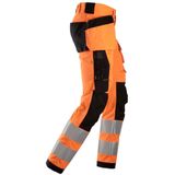 Snickers 6243 - High-Vis Stretch Werkbroek - Geel/Marineblauw - Holsterzakken - Klasse 2
