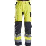 Snickers 6360 ProtecWork, Werkbroek, High-Vis Klasse 2 - Geel, High Visbility/Donker Blauw