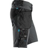 Snickers 6108 LiteWork, Kortebroek+ met afneembare Holsterzakken - Staal Grijs/Zwart