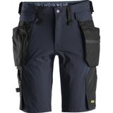 Snickers 6108 LiteWork, Kortebroek+ met afneembare Holsterzakken - Donker Blauw/Zwart