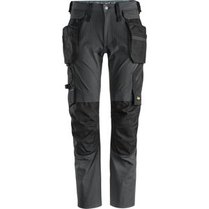 Snickers 6208 LiteWork, Werkbroek+ met afneembare Holsterzakken - Staal-grijs/Zwart
