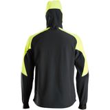 Snickers 8025 Neon Hoodie met Rits - Zwart/Neon Geel