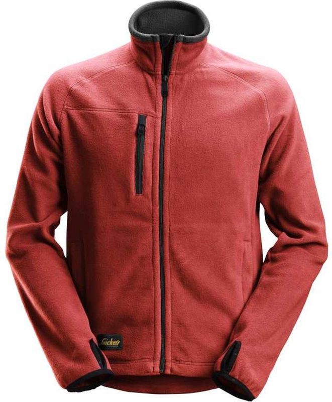 Snickers 8022 AllroundWork POLARTEC® Fleece Jack Chilirood/Zwart maat XS