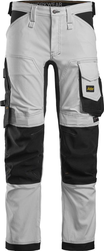 Snickers 6341 Stretch Werkbroek | Wit/Zwart