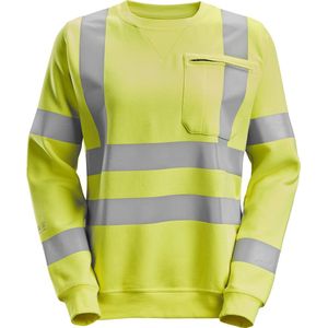 Snickers 2876 ProtecWork, Dames Sweatshirt, High-Vis Klasse 3/2 - Geel, High Visibility