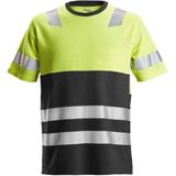 Snickers 2534 AllroundWork High-Vis T-Shirt Klasse 1 - HV Geel Zwart