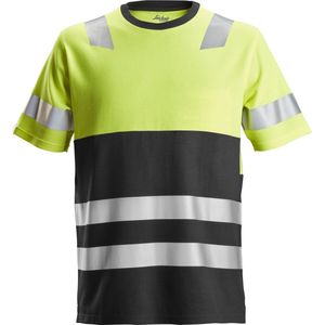 Snickers 2534 AllroundWork High-Vis T-Shirt Klasse 1 - HV Geel Zwart