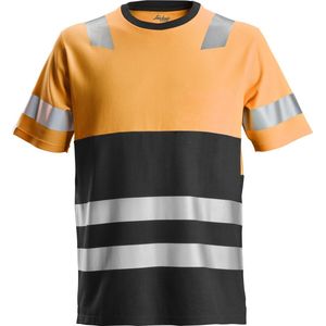 Snickers 2534 AllroundWork High-Vis T-Shirt Klasse 1 - HV Oranje Zwart