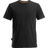 T-shirt - Wafelstructuur - Polyester - Zwart