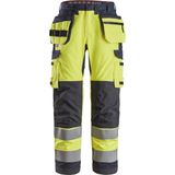 Snickers 6261 ProtecWork Werkbroek met Holsterzakken en Symmetrische Zakken High-Vis Klasse 2 High-Vis Geel/Marineblauw maat 044