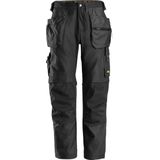 Snickers 6224 AllroundWork, Canvas+ Werkbroek met Holsterzakken - Zwart/Zwart