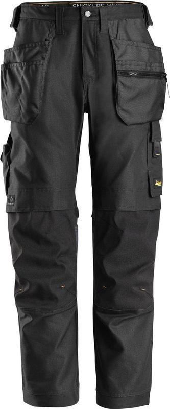 Snickers 6224 AllroundWork, Canvas+ Werkbroek met Holsterzakken - Zwart/Zwart