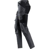 Snickers 6803 AllroundWork, Werkbroek zonder Kniezakken - Staal Grijs/Zwart