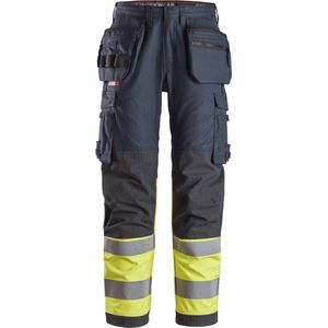 Snickers 6263 ProtecWork, Werkbroek Holsterzakken High-Vis Klasse 1 - Donker Blauw/High Vis