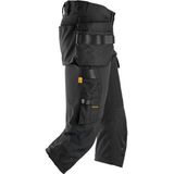 Snickers 6142 AllroundWork, Stretch Pirate Broek met Holsterzakken - Khaki/Zwart