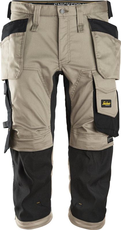 Snickers 6142 AllroundWork, Stretch Pirate Broek met Holsterzakken - Khaki/Zwart