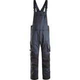 Snickers 6051 AllroundWork, Stretch Bib & Brace broek - Donker Blauw/Zwart