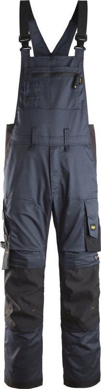 Snickers 6051 AllroundWork, Stretch Bib & Brace broek - Donker Blauw/Zwart