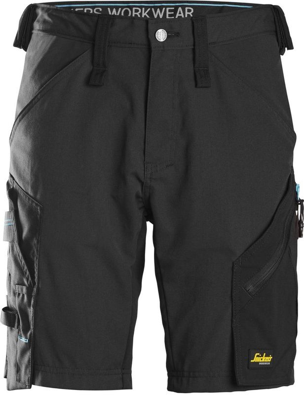 Snickers 6112 LiteWork, 37.5® Korte Werkbroek - Zwart/Zwart - 52