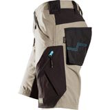 Snickers 6112 LiteWork - Korte Werkbroek - Khaki/Zwart - 44