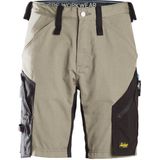 Snickers 6112 LiteWork - Korte Werkbroek - Khaki/Zwart - 44