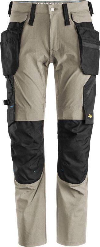 Snickers - 6208 LiteWork - Werkbroek - Khaki/Zwart - Afneembare Holsterzakken