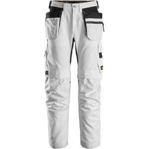 Snickers 6224 AllroundWork, Canvas+ Werkbroek met Holsterzakken - Wit/Wit - 88